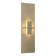 Hubbardton Forge 2010 Soft Gold White Art Glass (BB) Aperture Vertical Sconce