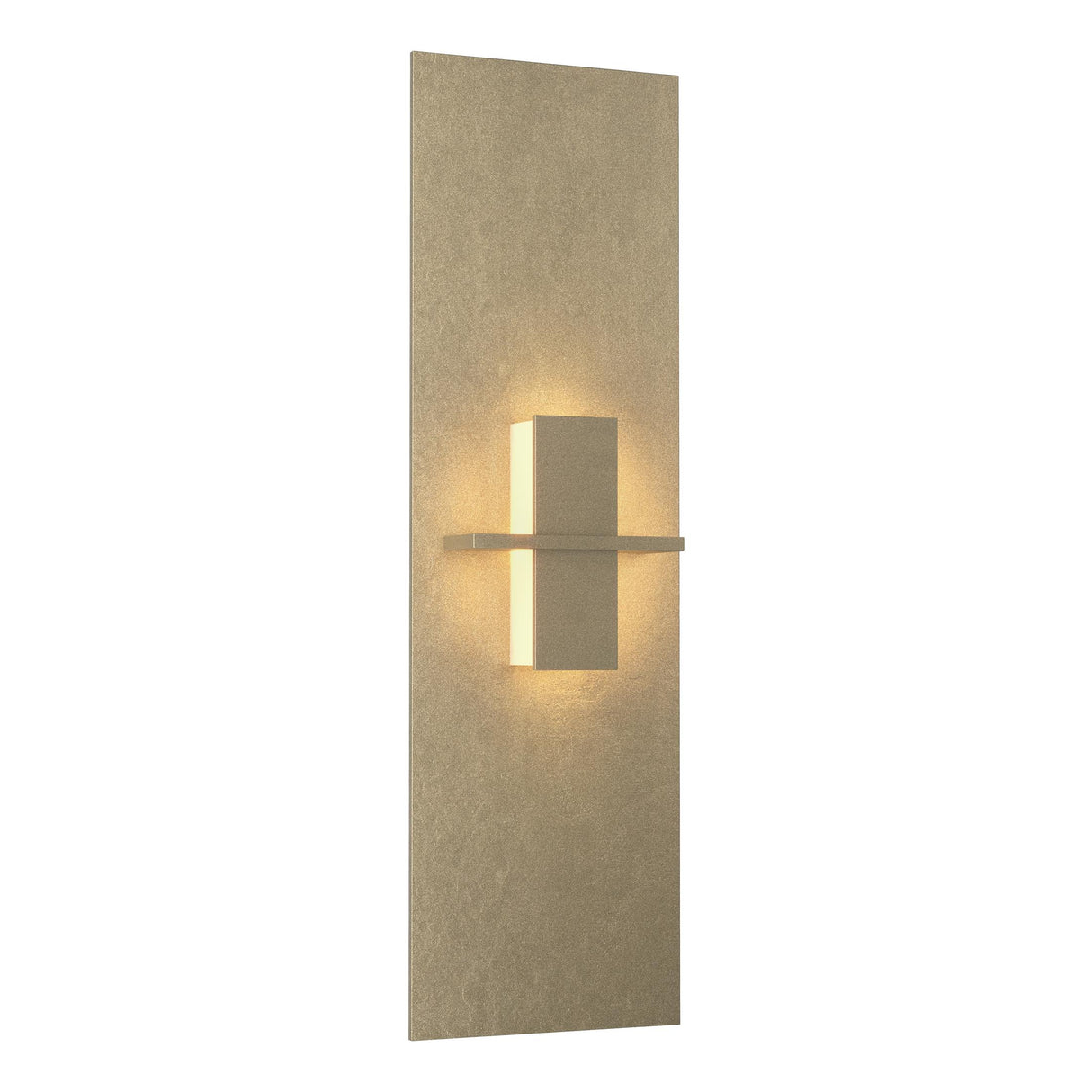 Hubbardton Forge 2010 Soft Gold White Art Glass (BB) Aperture Vertical Sconce