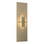 Hubbardton Forge 2010 Soft Gold White Art Glass (BB) Aperture Vertical Sconce