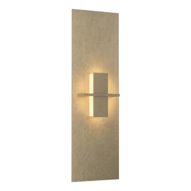 Hubbardton Forge 2010 Soft Gold White Art Glass (BB) Aperture Vertical Sconce