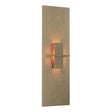 Hubbardton Forge 2010 Soft Gold Topaz Glass (ZB) Aperture Vertical Sconce