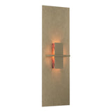Hubbardton Forge 2010 Soft Gold Topaz Glass (ZB) Aperture Vertical Sconce