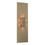 Hubbardton Forge 2010 Soft Gold Topaz Glass (ZB) Aperture Vertical Sconce