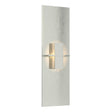Hubbardton Forge 2010 Sterling White Art Glass (BB) Aperture Vertical Sconce