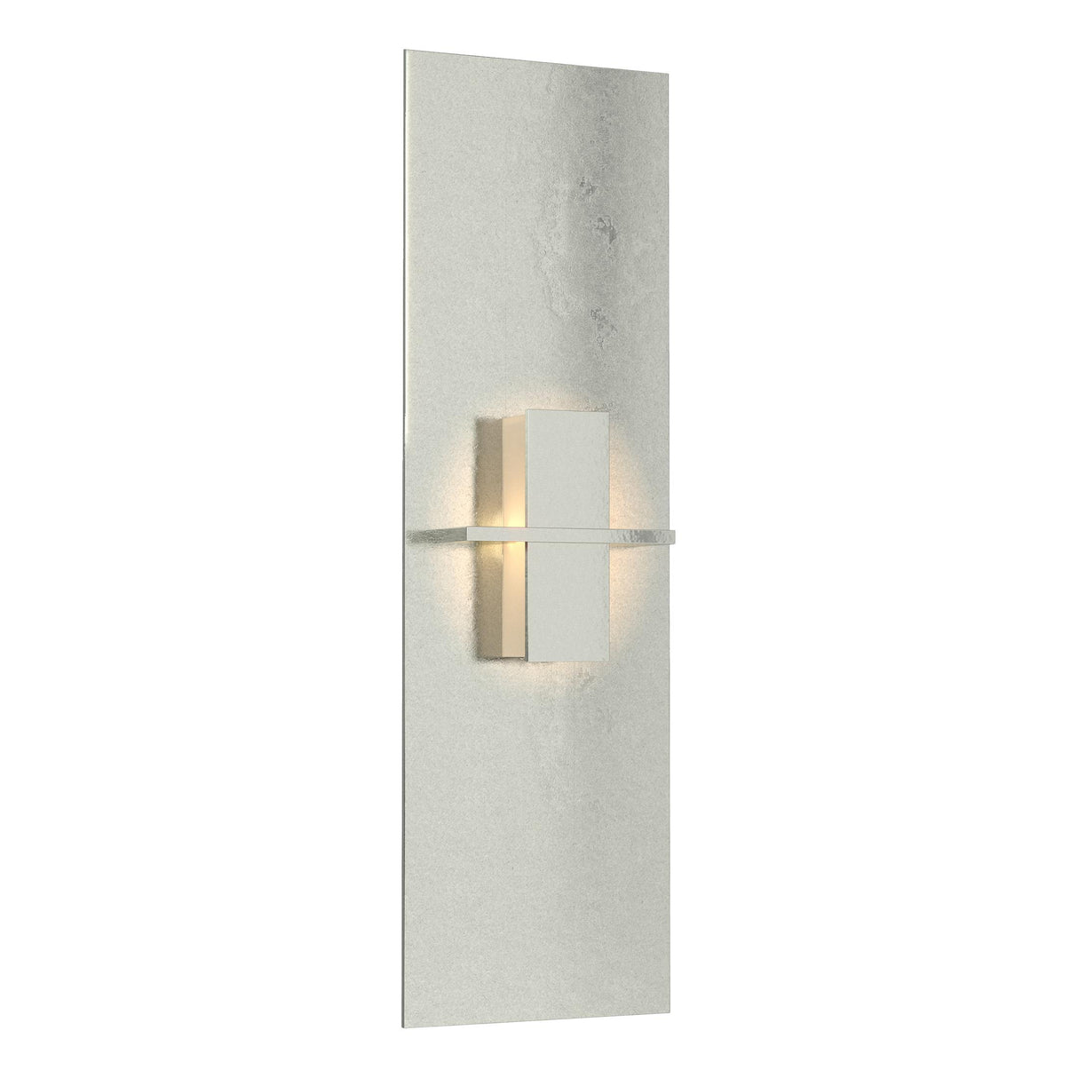 Hubbardton Forge 2010 Sterling White Art Glass (BB) Aperture Vertical Sconce