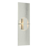 Hubbardton Forge 2010 Sterling White Art Glass (BB) Aperture Vertical Sconce
