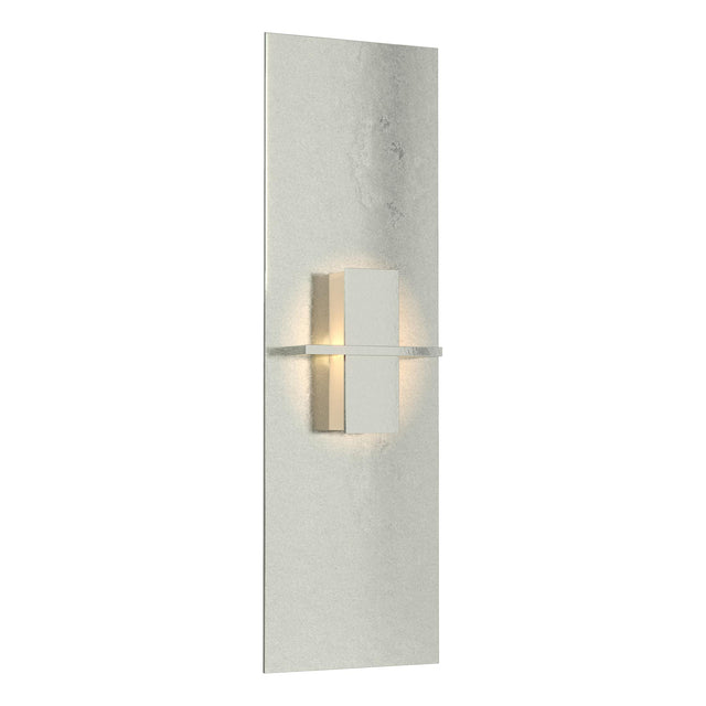 Hubbardton Forge 2010 Sterling White Art Glass (BB) Aperture Vertical Sconce