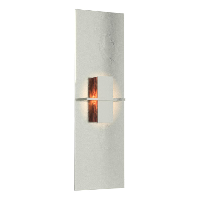 Hubbardton Forge 2010 Sterling Topaz Glass (ZB) Aperture Vertical Sconce