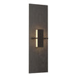 Hubbardton Forge 2010 Oil Rubbed Bronze White Art Glass (BB) Aperture Vertical Sconce