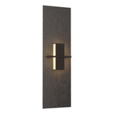 Hubbardton Forge 2010 Oil Rubbed Bronze White Art Glass (BB) Aperture Vertical Sconce
