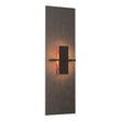 Hubbardton Forge 2010 Oil Rubbed Bronze Topaz Glass (ZB) Aperture Vertical Sconce