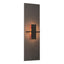 Hubbardton Forge 2010 Oil Rubbed Bronze Topaz Glass (ZB) Aperture Vertical Sconce