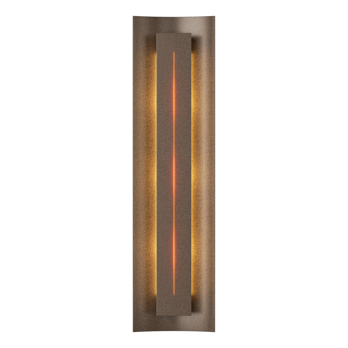 Hubbardton Forge 2007 Bronze Amber Glass (FF) Gallery Sconce