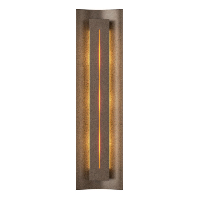 Hubbardton Forge 2007 Bronze Amber Glass (FF) Gallery Sconce