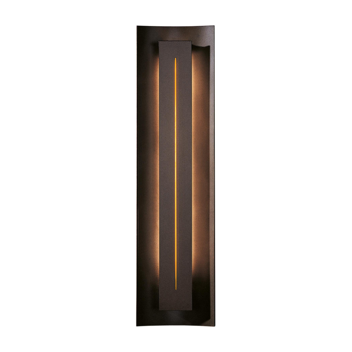 Hubbardton Forge 2007 Bronze Amber Glass (FF) Gallery Sconce