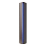 Hubbardton Forge 2007 Bronze Blue Glass (EE) Gallery Small Sconce
