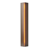 Hubbardton Forge 2007 Bronze Amber Glass (FF) Gallery Small Sconce