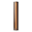 Hubbardton Forge 2007 Bronze Amber Glass (FF) Gallery Small Sconce