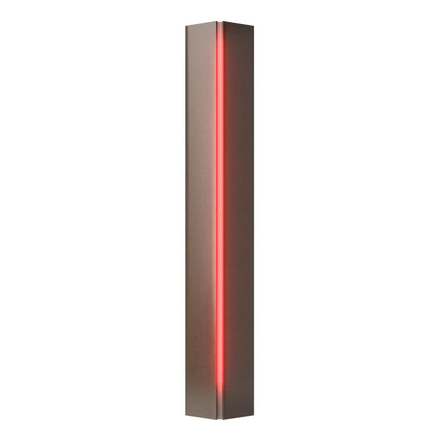 Hubbardton Forge 2007 Bronze Red Glass (RR) Gallery Small Sconce
