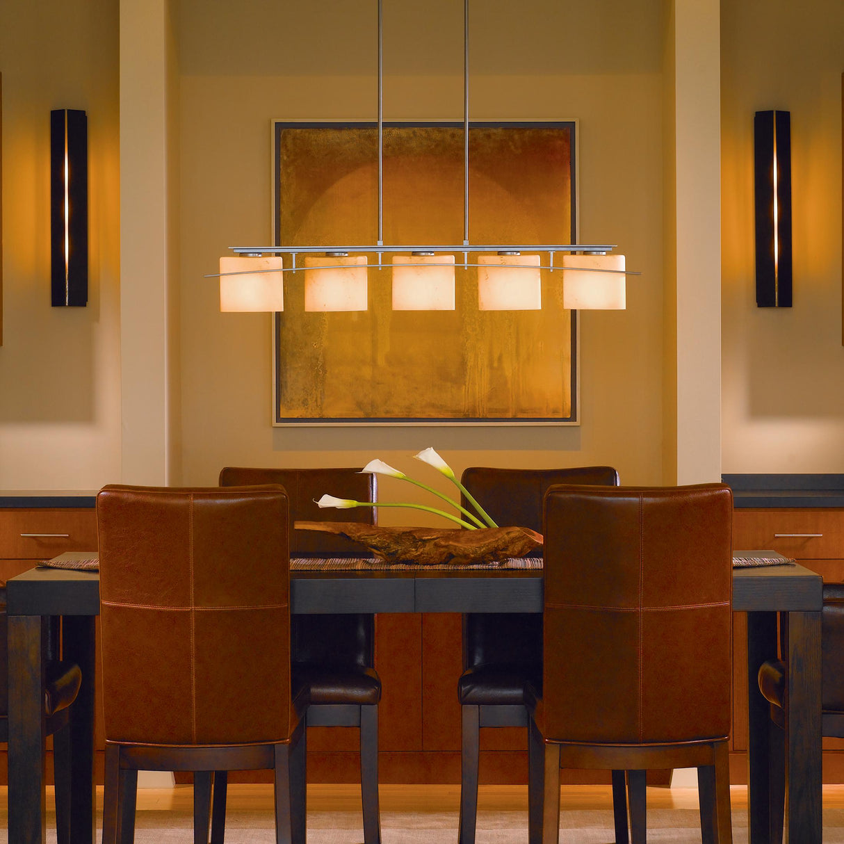 Hubbardton Forge 2007 Dark Smoke Ivory Art Glass (CC) Gallery Small Sconce