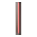 Hubbardton Forge 2007 Dark Smoke Red Glass (RR) Gallery Small Sconce