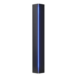 Hubbardton Forge 2007 Black Blue Glass (EE) Gallery Small Sconce