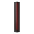 Hubbardton Forge 2007 Black Red Glass (RR) Gallery Small Sconce