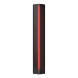 Hubbardton Forge 2007 Black Red Glass (RR) Gallery Small Sconce
