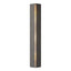 Hubbardton Forge 2007 Natural Iron Ivory Art Glass (CC) Gallery Small Sconce