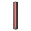Hubbardton Forge 2007 Natural Iron Red Glass (RR) Gallery Small Sconce