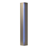 Hubbardton Forge 2007 Soft Gold Blue Glass (EE) Gallery Small Sconce
