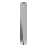 Hubbardton Forge 2007 Sterling Blue Glass (EE) Gallery Small Sconce