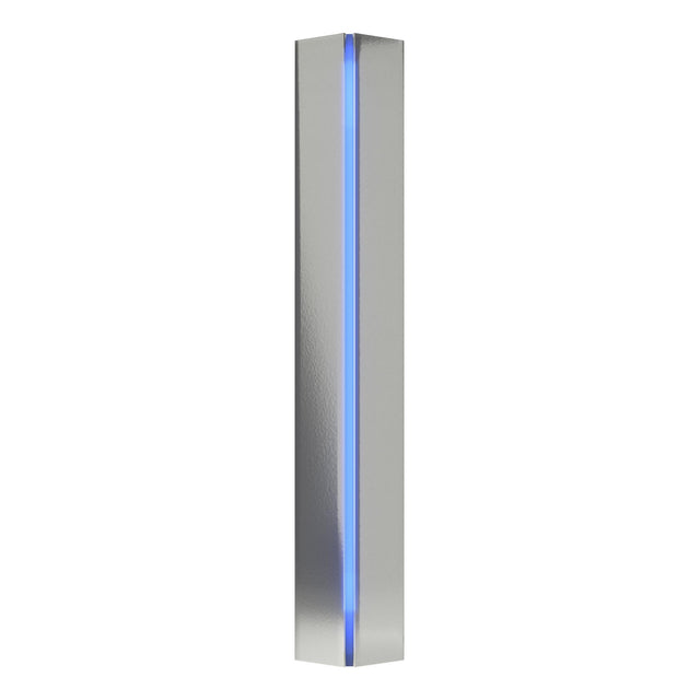 Hubbardton Forge 2007 Sterling Blue Glass (EE) Gallery Small Sconce