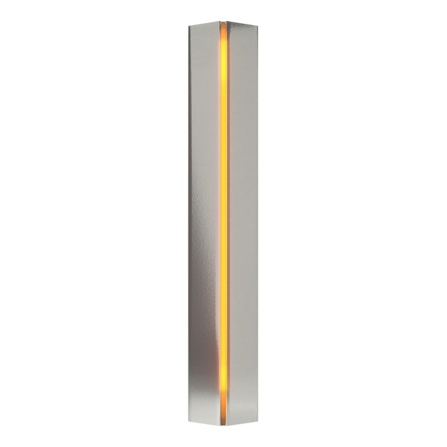 Hubbardton Forge 2007 Sterling Amber Glass (FF) Gallery Small Sconce