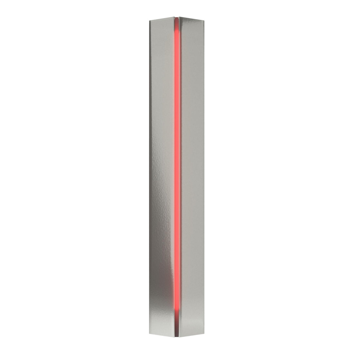 Hubbardton Forge 2007 Sterling Red Glass (RR) Gallery Small Sconce