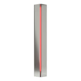 Hubbardton Forge 2007 Sterling Red Glass (RR) Gallery Small Sconce