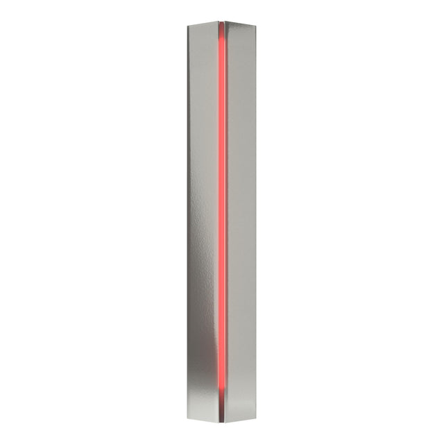 Hubbardton Forge 2007 Sterling Red Glass (RR) Gallery Small Sconce