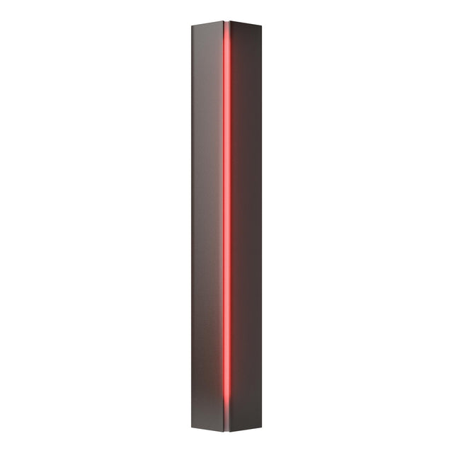 Hubbardton Forge 2007 Oil Rubbed Bronze Red Glass (RR) Gallery Small Sconce