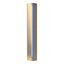 Hubbardton Forge 2007 Modern Brass Blue Glass (EE) Gallery Small Sconce