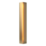 Hubbardton Forge 2007 Modern Brass Amber Glass (FF) Gallery Small Sconce