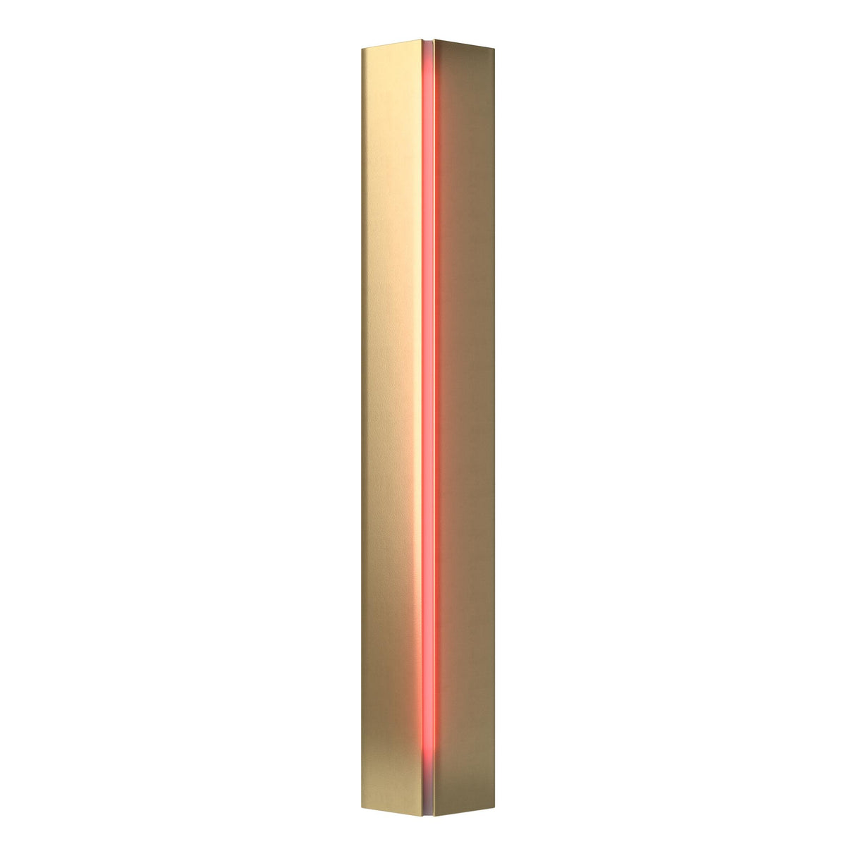 Hubbardton Forge 2007 Modern Brass Red Glass (RR) Gallery Small Sconce