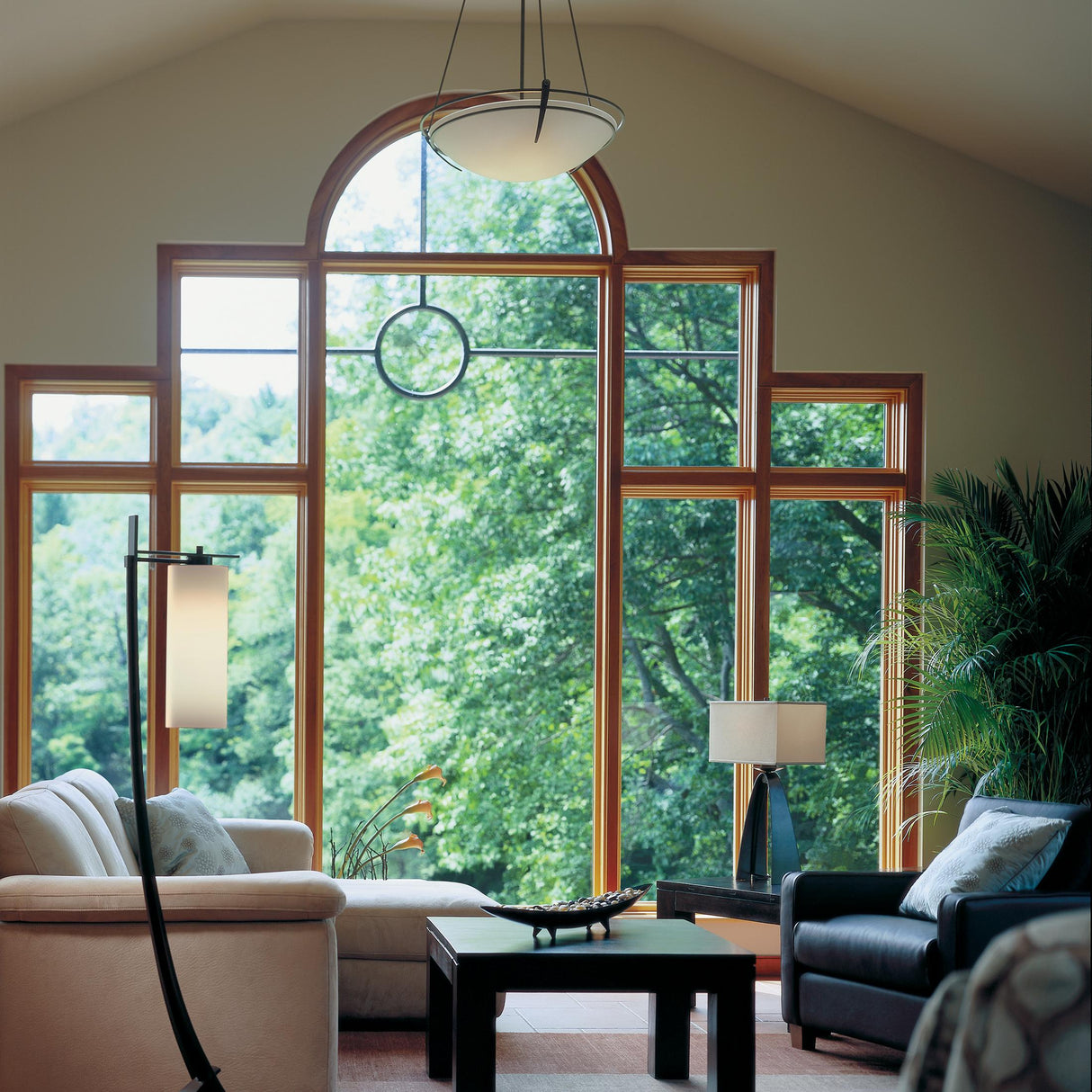 Hubbardton Forge 2005 Dark Smoke Opal Glass (GG) Stasis Floor Lamp