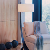 Hubbardton Forge 2005 Bronze Natural Anna Shade (SF) Stasis Floor Lamp