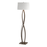 Hubbardton Forge 2006 Bronze Natural Anna Shade (SF) Almost Infinity Floor Lamp