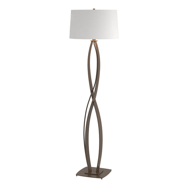 Hubbardton Forge 2006 Bronze Natural Anna Shade (SF) Almost Infinity Floor Lamp