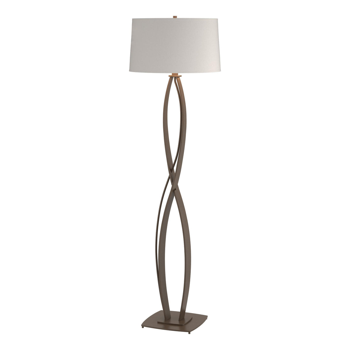 Hubbardton Forge 2006 Bronze Flax Shade (SE) Almost Infinity Floor Lamp