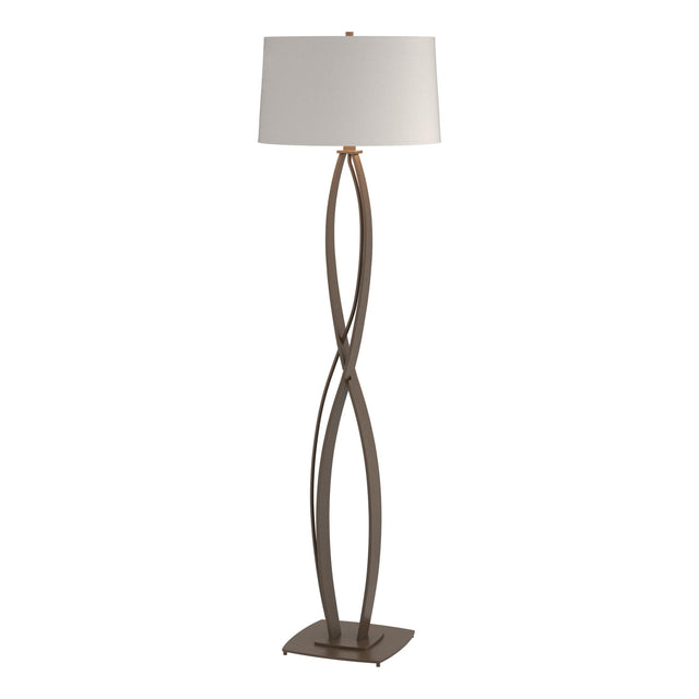 Hubbardton Forge 2006 Bronze Flax Shade (SE) Almost Infinity Floor Lamp