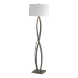 Hubbardton Forge 2006 Dark Smoke Natural Anna Shade (SF) Almost Infinity Floor Lamp