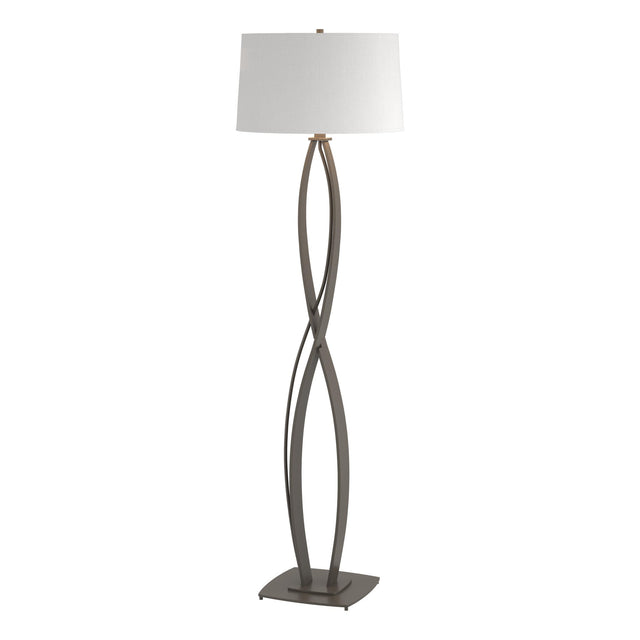 Hubbardton Forge 2006 Dark Smoke Natural Anna Shade (SF) Almost Infinity Floor Lamp