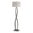 Hubbardton Forge 2006 Dark Smoke Flax Shade (SE) Almost Infinity Floor Lamp